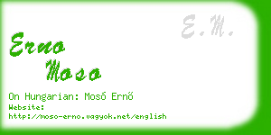 erno moso business card