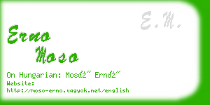 erno moso business card